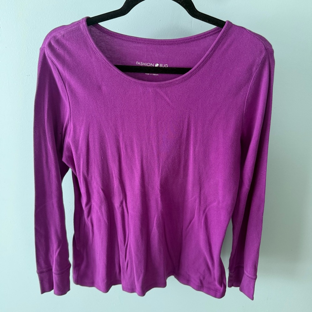 Fashion Bug Women's Purple Long Sleeve Top Size Large